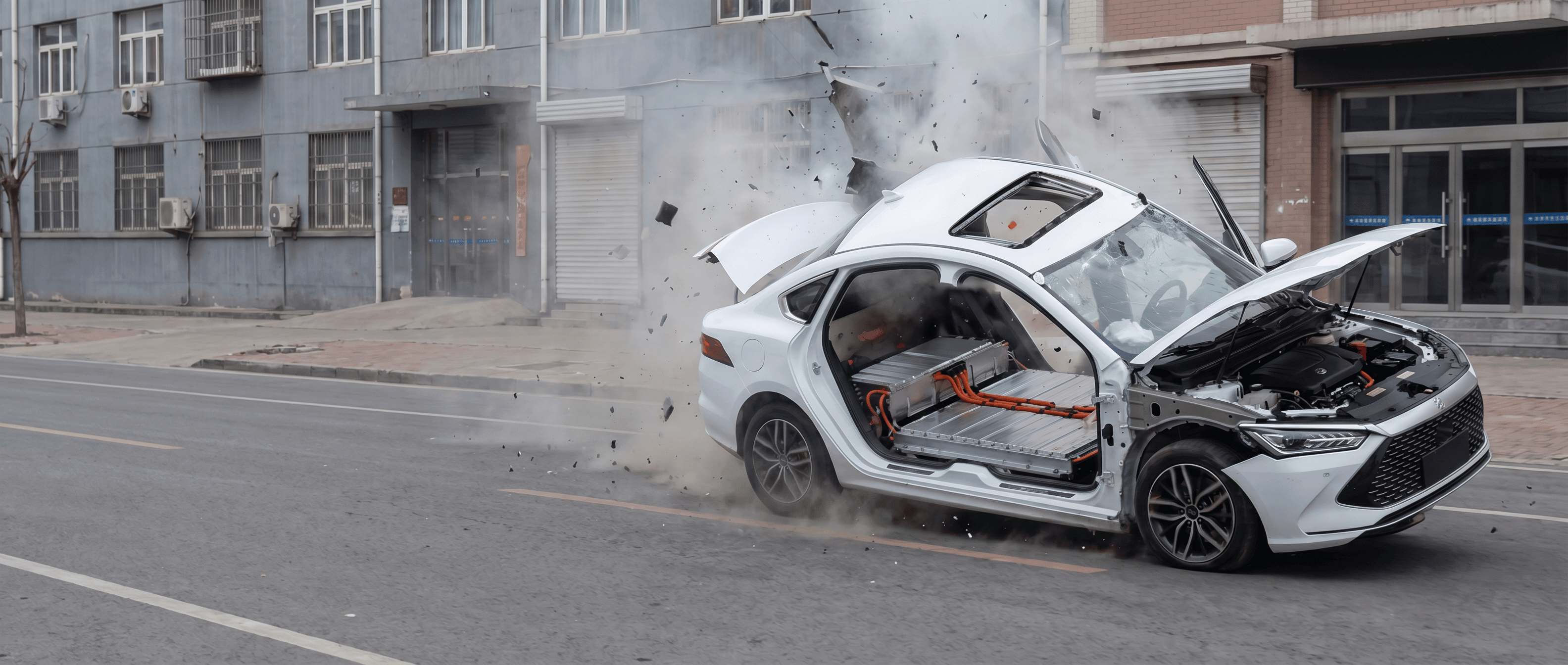Gas Cylinder Causes BYD Car Explosion in Baghdad